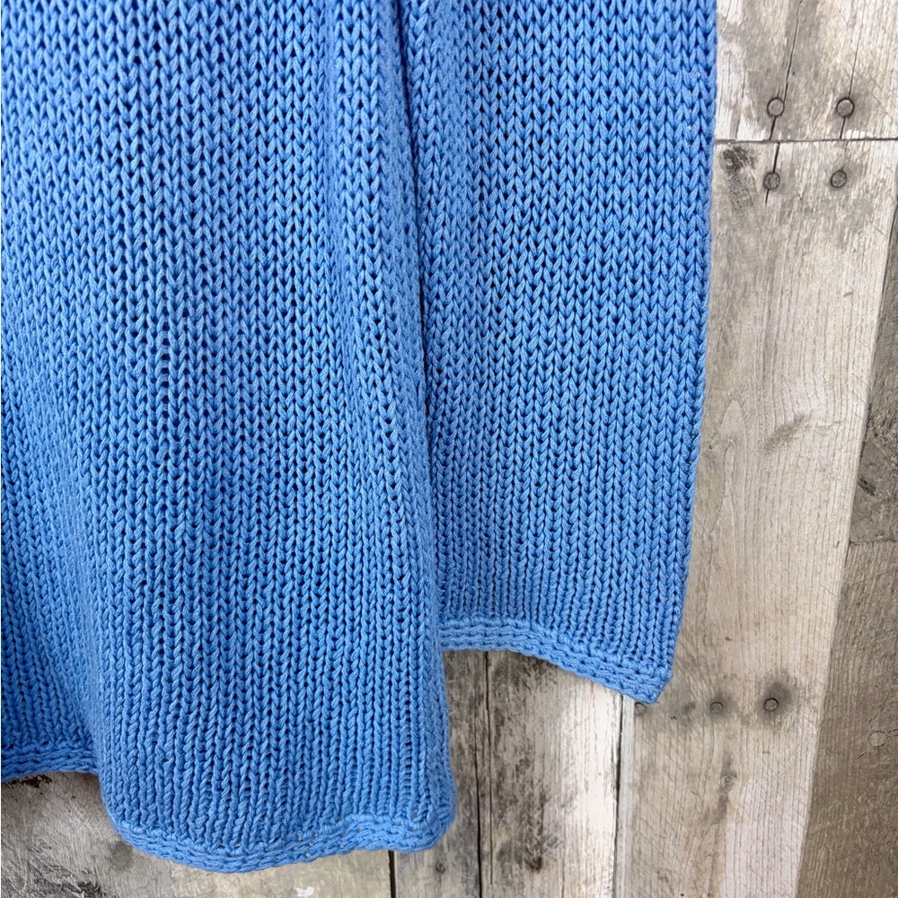 J. McLaughlin Pure Linen Cotton Sweater in Cornflower Blue Size Small. - Picture 4 of 8